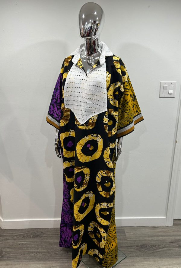 Free Size Ankara Bubu Dress with Aso Oke Chest